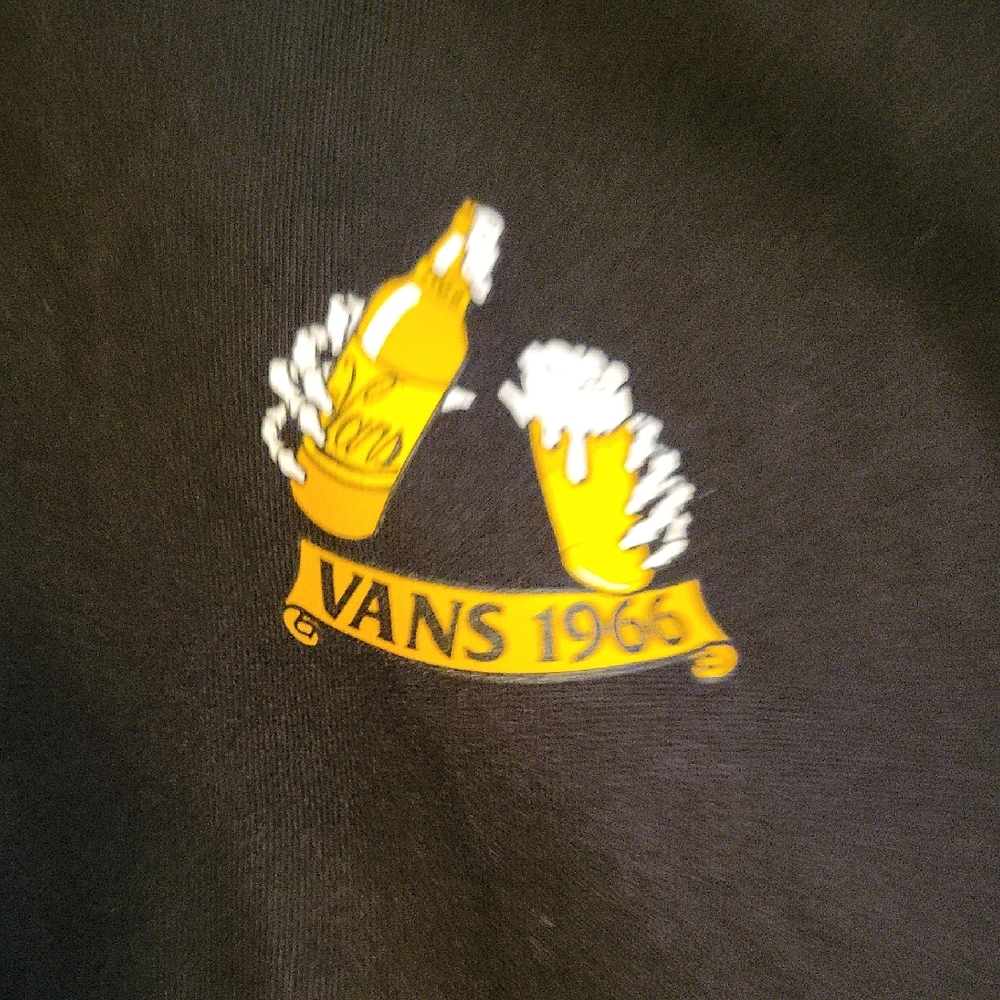 Vans Black Hoodie with Yellow Graphic